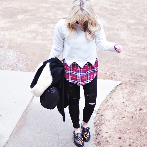 Belle by Sigerson Morrison Leopard and Leather creepers pointy toe flats loafers - Picture 3 of 13